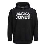 Kapuzenpullover von Jack & Jones Plus, in der Farbe Schwarz, aus Polyester, Vorschaubild