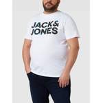 T-Shirt von Jack & Jones Plus, in der Farbe Weiss, aus Baumwolle, andere Perspektive, Vorschaubild