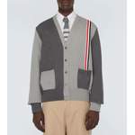 Cardigan von Thom Browne, in der Farbe Grau, andere Perspektive, Vorschaubild