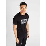 T-Shirt von EA7 Emporio Armani, in der Farbe Schwarz, aus Baumwolle, andere Perspektive, Vorschaubild