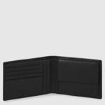 Geldbörse von Piquadro, in der Farbe Schwarz, aus Leder, andere Perspektive, Vorschaubild