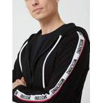 Sweatjacke von Moschino Swim + Underwear, in der Farbe Schwarz, aus Baumwolle, andere Perspektive, Vorschaubild