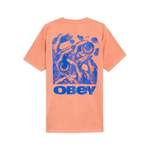 T-Shirt von Obey, in der Farbe Orange, aus Baumwolle, andere Perspektive, Vorschaubild