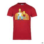 T-Shirt von The Simpsons, in der Farbe Rot, andere Perspektive, Vorschaubild