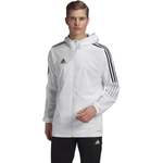 Trainingsjacke von Adidas, in der Farbe Weiss, aus Recyceltes, andere Perspektive, Vorschaubild