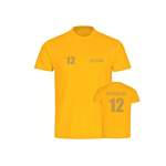T-Shirt von multifanshop, in der Farbe Gelb, andere Perspektive, Vorschaubild