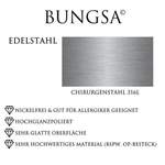 Ohrstecker von BUNGSA, in der Farbe Gold, aus Edelstahl, andere Perspektive, Vorschaubild