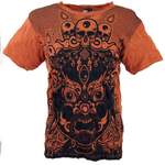 T-Shirt von Guru-Shop, in der Farbe Orange, andere Perspektive, Vorschaubild