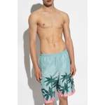 Badehose von Palm Angels, in der Farbe Blau, aus Polyester, andere Perspektive, Vorschaubild