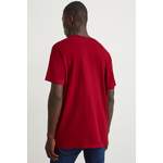 T-Shirt von C&A, in der Farbe Rot, aus Baumwolle, andere Perspektive, Vorschaubild