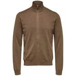 Strickjacke von Selected Homme, in der Farbe Beige, aus Baumwolle, andere Perspektive, Vorschaubild