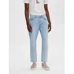 Straight Leg Jeans von Selected Homme, in der Farbe Blau, aus Baumwolle, andere Perspektive, Vorschaubild