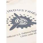 T-Shirt von alpha industries, in der Farbe Grau, andere Perspektive, Vorschaubild