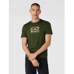 T-Shirt von EA7 Emporio Armani, in der Farbe Grün, aus Baumwolle, andere Perspektive, Vorschaubild