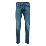 Slim Fit Jeans von Selected Homme, in der Farbe Blau, aus Baumwolle, Vorschaubild