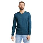 V-Pullover von Tom Tailor, in der Farbe Blau, aus Baumwolle, andere Perspektive, Vorschaubild