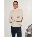 Rollkragenpullover von casual friday, in der Farbe Beige, aus Polyacryl, andere Perspektive, Vorschaubild