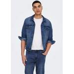 Jeansjacke von Only & Sons, in der Farbe Blau, aus Polyester, andere Perspektive, Vorschaubild