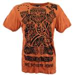 T-Shirt von Guru-Shop, in der Farbe Orange, andere Perspektive, Vorschaubild