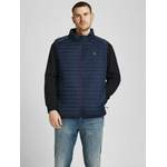 Steppweste von Jack & Jones Plus, in der Farbe Grau, aus Polyester, Vorschaubild