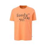 T-Shirt von QS, in der Farbe Orange, aus Baumwolle, andere Perspektive, Vorschaubild