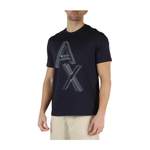 T-Shirt von Armani Exchange, in der Farbe Blau, aus Baumwolle, andere Perspektive, Vorschaubild