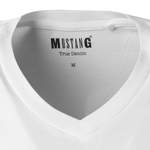 T-Shirt von mustang, in der Farbe Weiss, aus Baumwolle, andere Perspektive, Vorschaubild