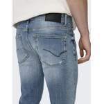 Slim Fit Jeans von Only & Sons, in der Farbe Blau, andere Perspektive, Vorschaubild