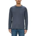 Langarm Shirt von s.Oliver, in der Farbe Blau, aus Baumwolle, andere Perspektive, Vorschaubild