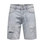 Jeans Shorts von Only & Sons, in der Farbe Grau, aus Baumwolle, andere Perspektive, Vorschaubild