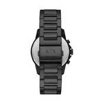 Chronographe von Armani Exchange, in der Farbe Schwarz, aus Edelstahl, andere Perspektive, Vorschaubild