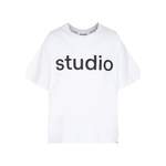 T-Shirt von Studio Seidensticker, in der Farbe Weiss, aus Baumwolle, Vorschaubild