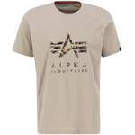 T-Shirt von alpha industries, in der Farbe Gelb, aus Jersey, Vorschaubild