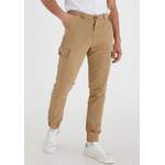 Cargohose von Blend, in der Farbe Beige, aus Baumwolle, andere Perspektive, Vorschaubild