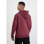 Kapuzenpullover von alpha industries, in der Farbe Rot, andere Perspektive, Vorschaubild