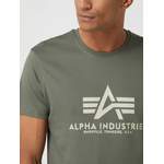 T-Shirt von alpha industries, in der Farbe Grün, aus Baumwolle, andere Perspektive, Vorschaubild