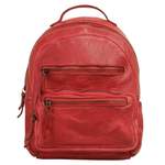 Rucksack von cluty, in der Farbe Rot, aus Leder, andere Perspektive, Vorschaubild