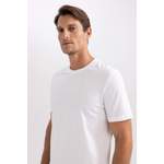 T-Shirt von DeFacto, in der Farbe Weiss, aus Baumwolle, andere Perspektive, Vorschaubild
