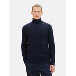 Rollkragenpullover von Tom Tailor, in der Farbe Blau, aus Polyester, andere Perspektive, Vorschaubild