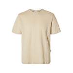 T-Shirt von Selected Homme, in der Farbe Beige, aus Leinen, Vorschaubild