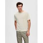 T-Shirt von Selected Homme, in der Farbe Beige, aus Leinen, andere Perspektive, Vorschaubild