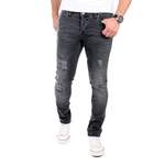 Slim Fit Jeans von Reslad, in der Farbe Schwarz, andere Perspektive, Vorschaubild