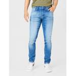 Slim Fit Jeans, in der Farbe Blau, aus Polyester, andere Perspektive, Vorschaubild