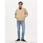 Sweatjacke von Calvin Klein Jeans, in der Farbe Beige, aus Polyester, andere Perspektive, Vorschaubild