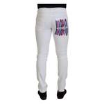 Slim Fit Jeans von Dolce & Gabbana, in der Farbe Weiss, aus Baumwolle, andere Perspektive, Vorschaubild
