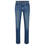 Slim Fit Jeans von Boss, in der Farbe Blau, aus Polyester, andere Perspektive, Vorschaubild