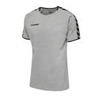 T-Shirt von Hummel, in der Farbe Grau, aus Polyester, andere Perspektive, Vorschaubild