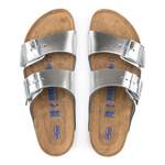 Hausschuh von Birkenstock, in der Farbe Grau, aus Leder, andere Perspektive, Vorschaubild