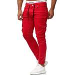 Straight Leg Jeans von OneRedox, in der Farbe Rot, andere Perspektive, Vorschaubild