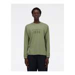 Langarm Shirt von New Balance, in der Farbe Grün, aus Baumwolle, Vorschaubild